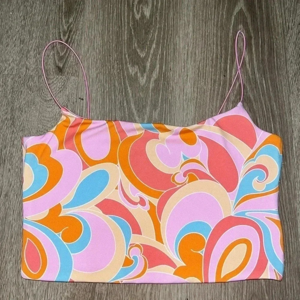 Cotton On Pink Retro Tank Top